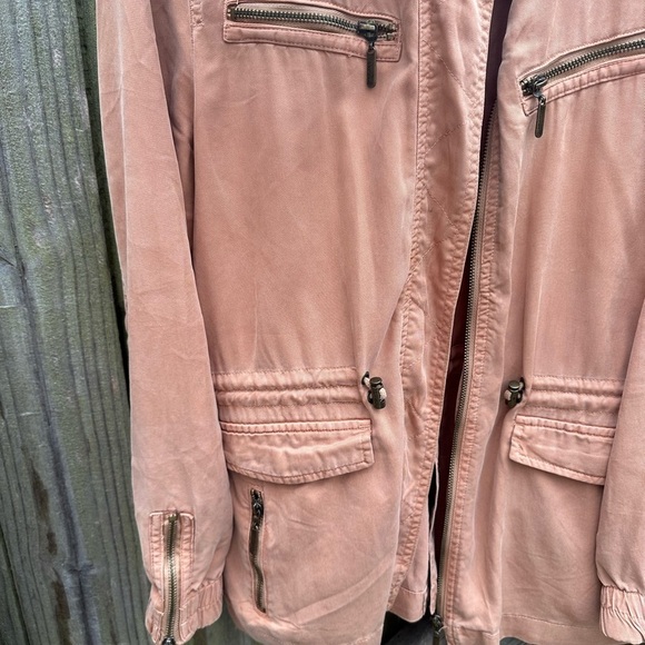 Max Jeans Boho Burnt Orange Zipper Detail Baggy 100% Lyocell Utility Jacket - Picture 4 of 9